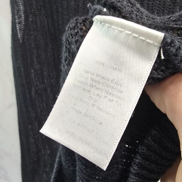 Talbots Sweater Vest Womens Large P Black Open Knit Lightweight Cover Up Capsule - Picture 8 of 10